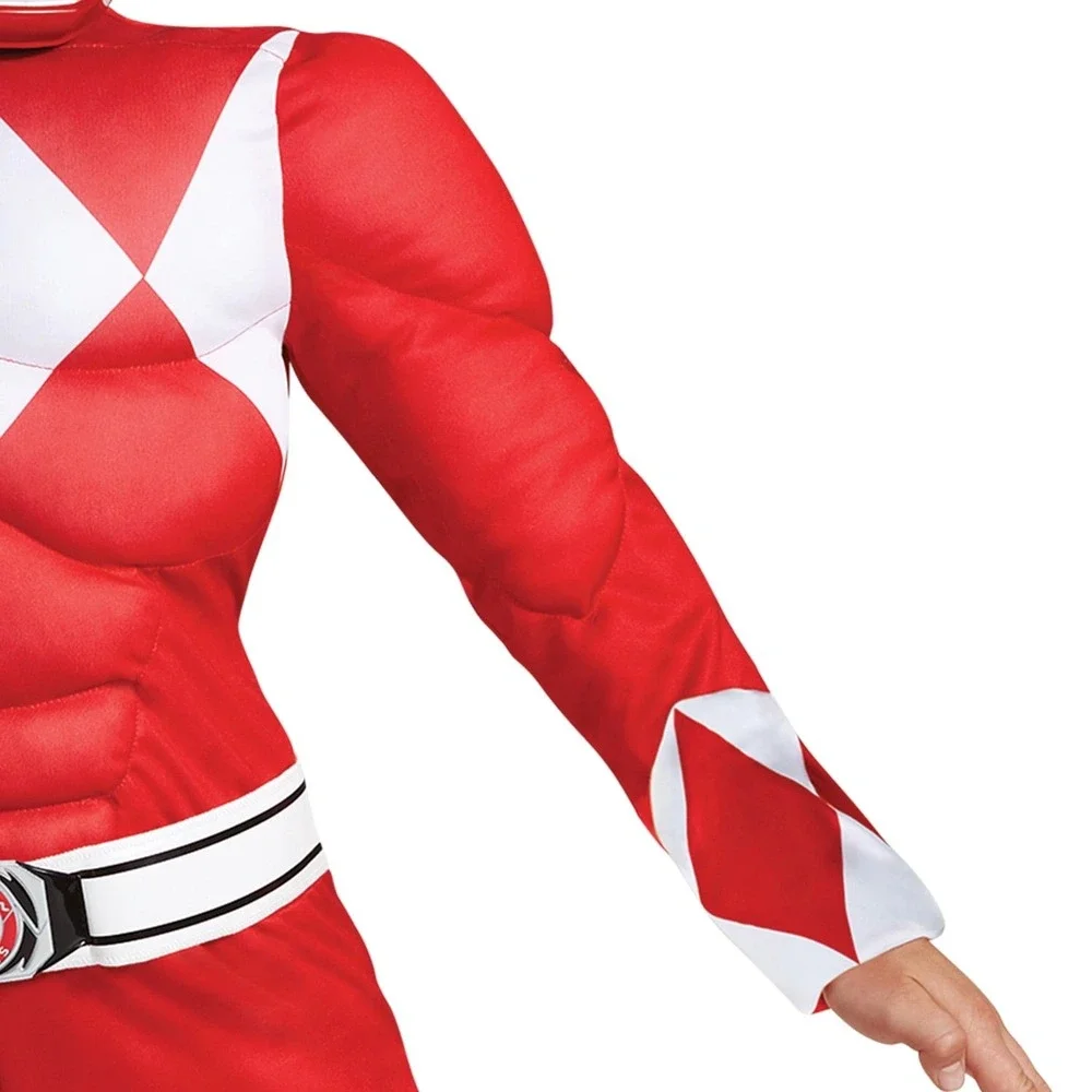 Power Rangers Red Ranger Muscle Costume Boys Size S (6/7) Disguise 2 Piece Set